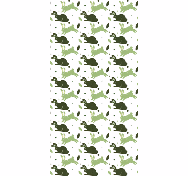 Dinosaurus behang groene konijnen - TenStickers