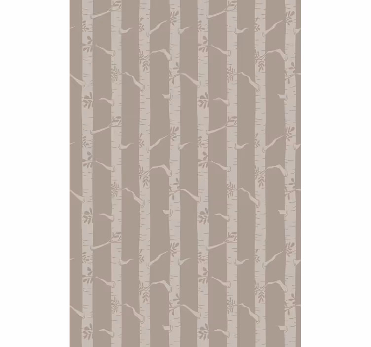Behang boom dunne bomen scandinavisch patroon - TenStickers