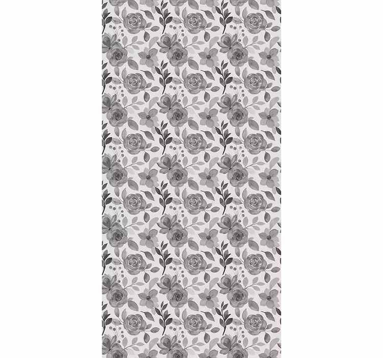 Behang kantoor bloemen op grijs - TenStickers