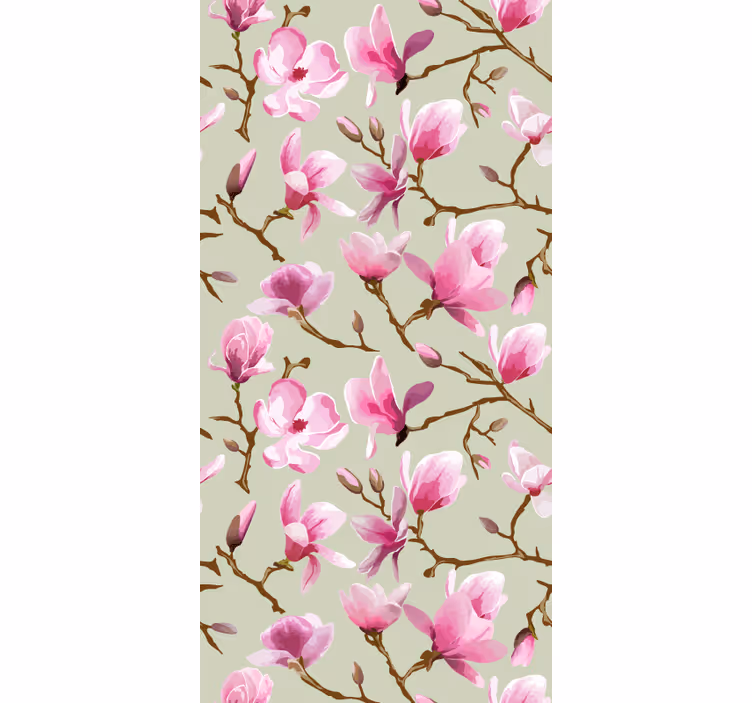 Behang keuken roze magnolia bloei - TenStickers