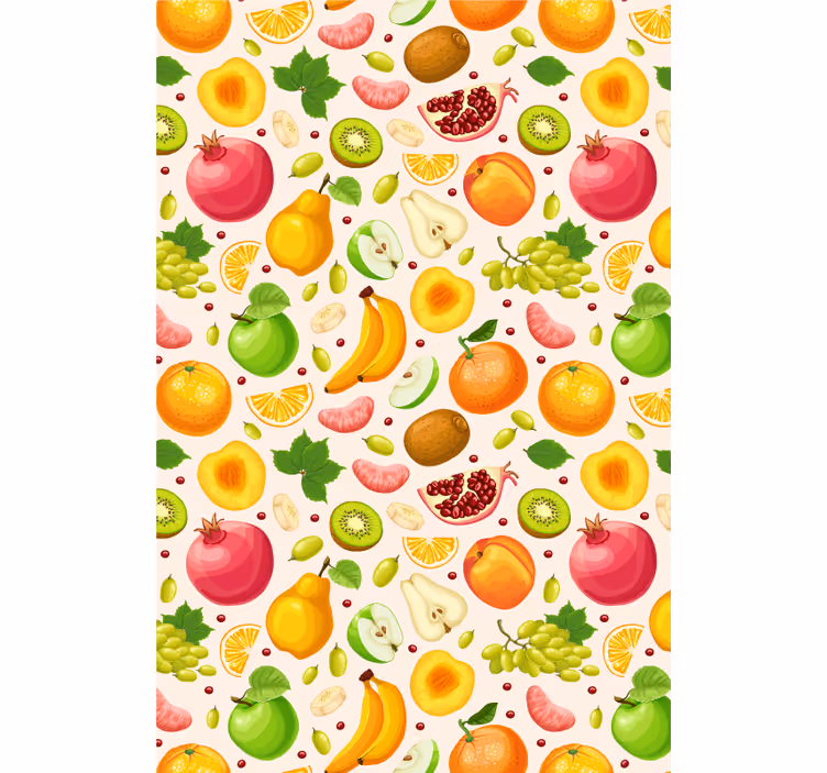 Behang keuken kleurrijke fruitmix - TenStickers