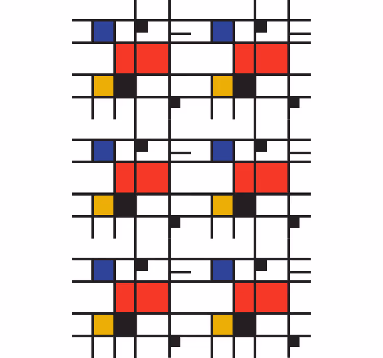 Moderne behangpapier mondriaanse geometrische kunst - TenStickers