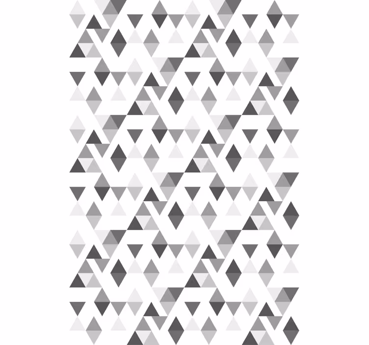 Moderne behangpapier grijs driehoekpatroon - TenStickers