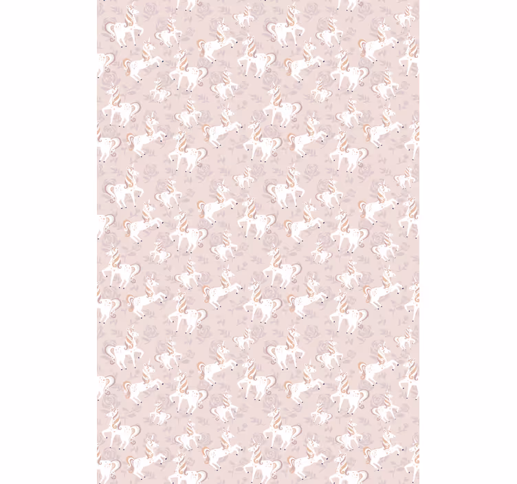 Behangpapier kinderkamer beige eenhoorn fantasie - TenStickers