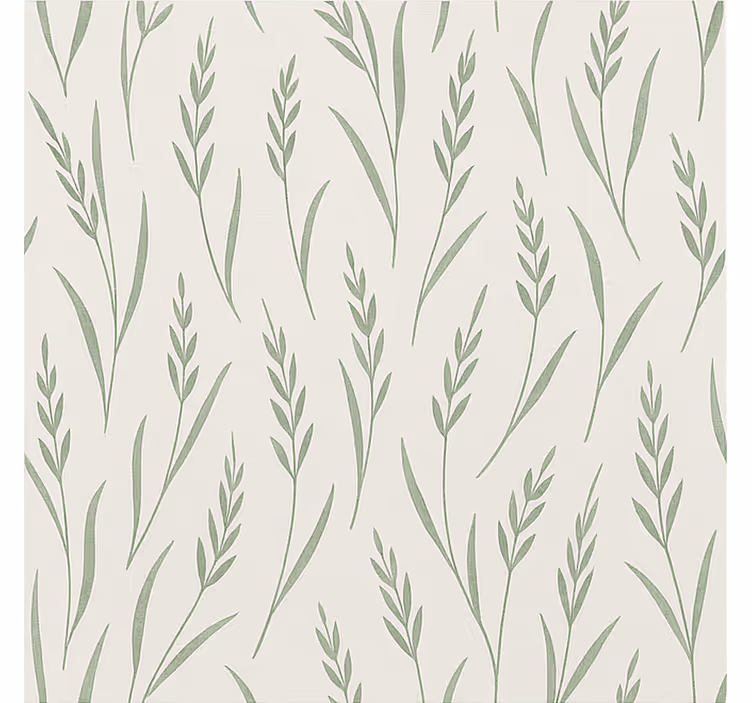 Eetkamer behang groene tarwe bladeren print - TenStickers