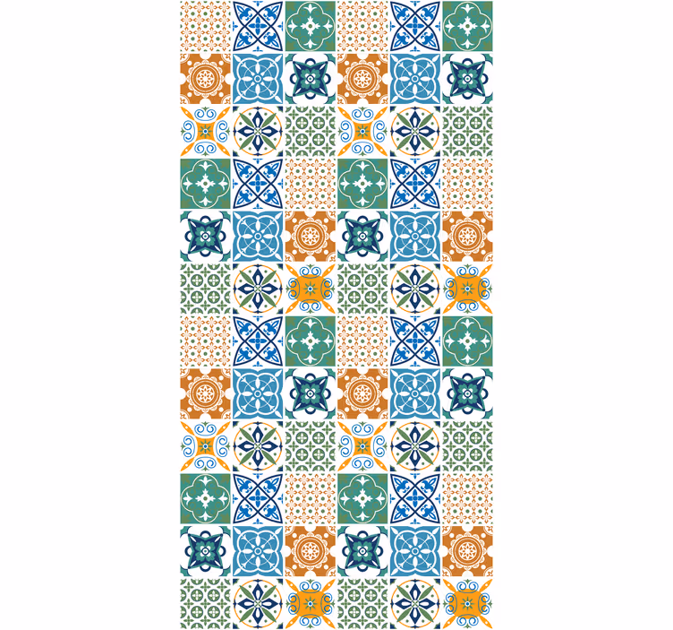Behang keuken porselein tegels mix - TenStickers