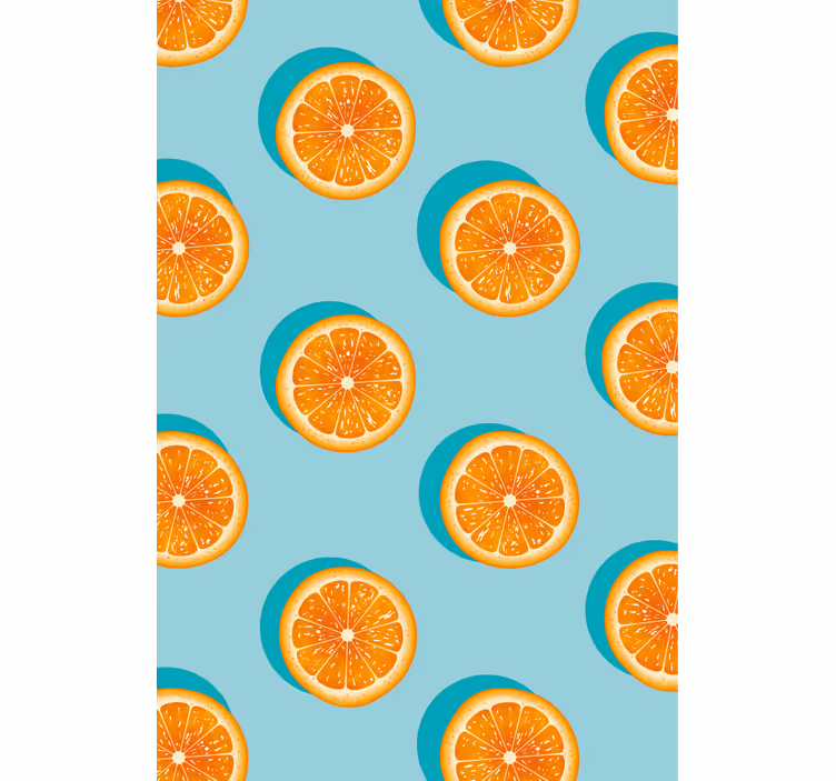 Behang keuken citrusplakjes motief - TenStickers