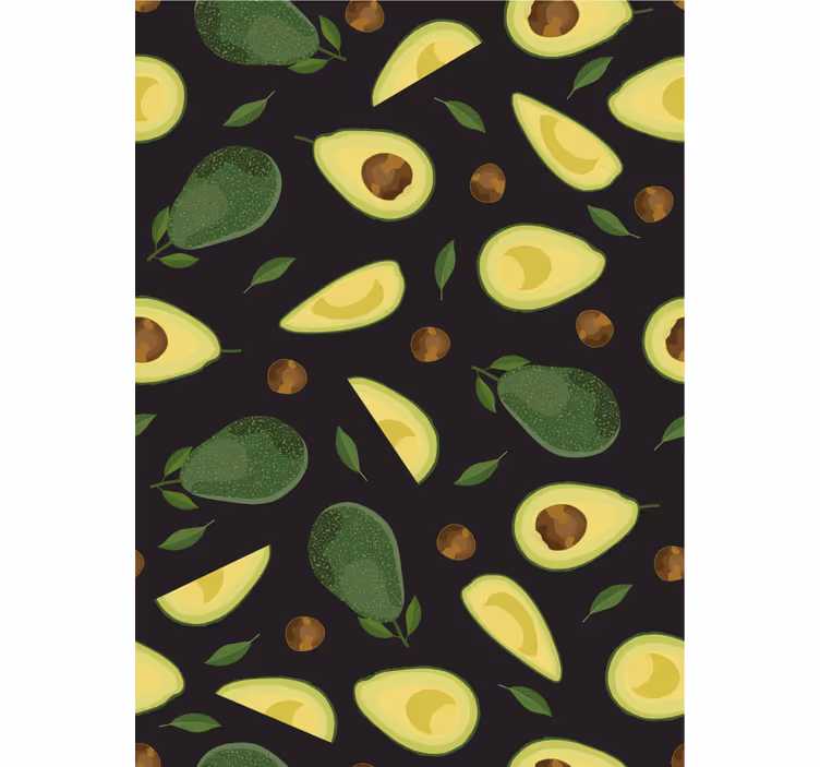 Behang keuken avocado motief - TenStickers
