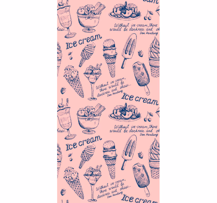Behang keuken ijssalon lekkernijen - TenStickers