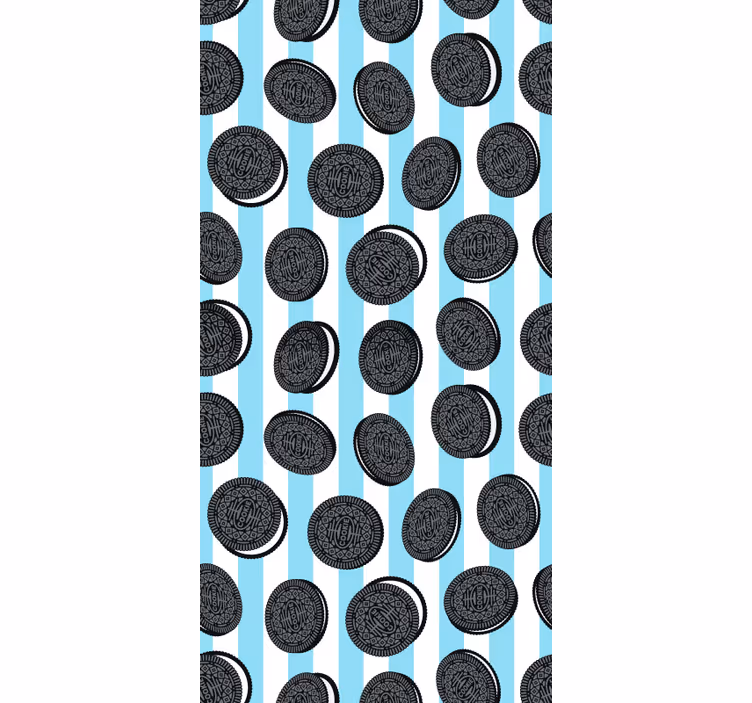 Behang keuken oreo gestreept patroon - TenStickers