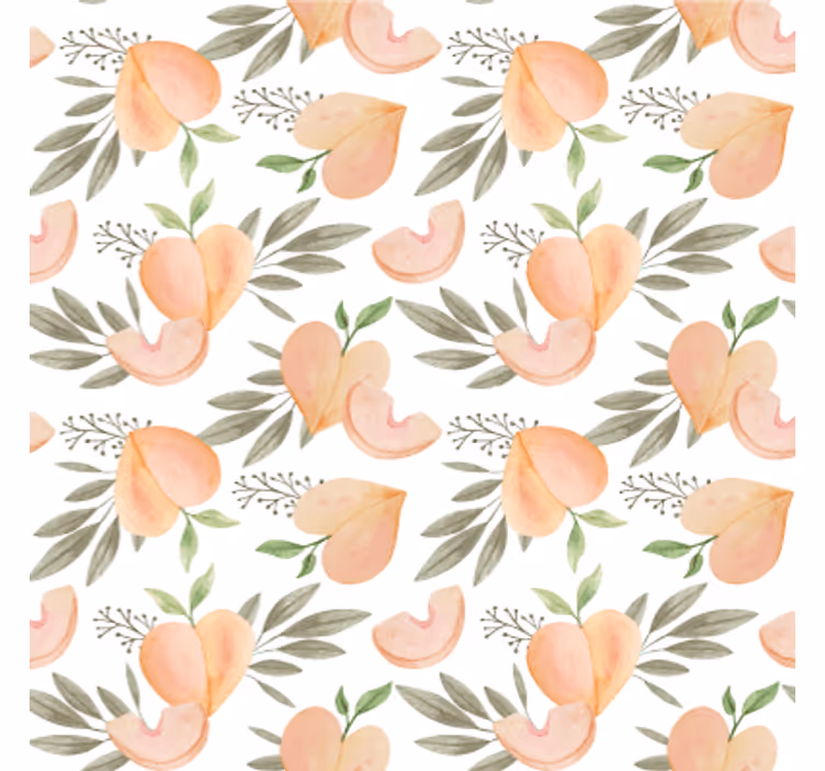 Behang keuken perzikbloemenarrangement - TenStickers