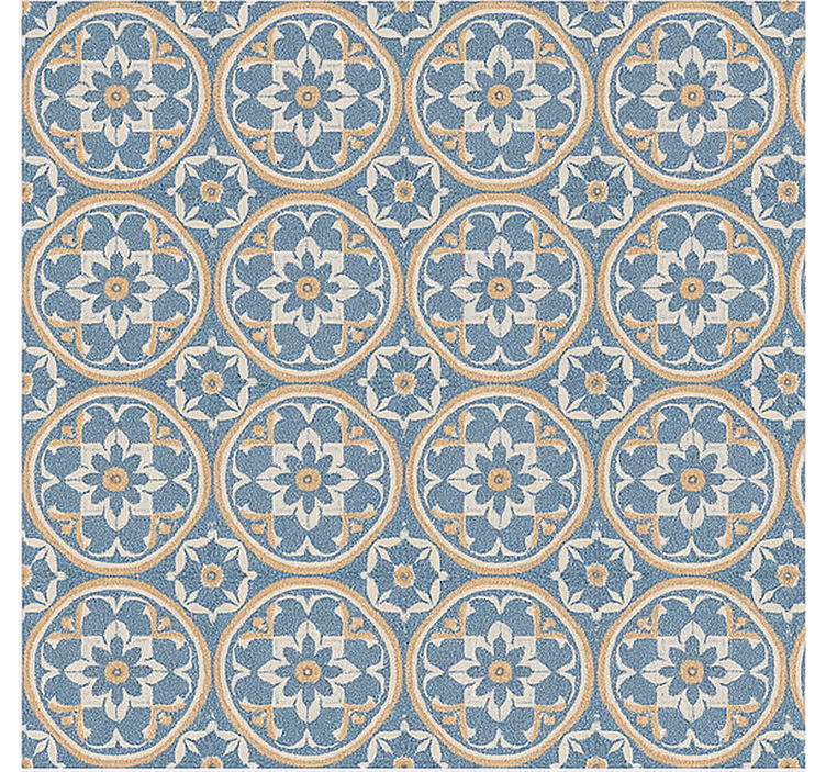 Behang woonkamer azulejo stijl mat - TenStickers