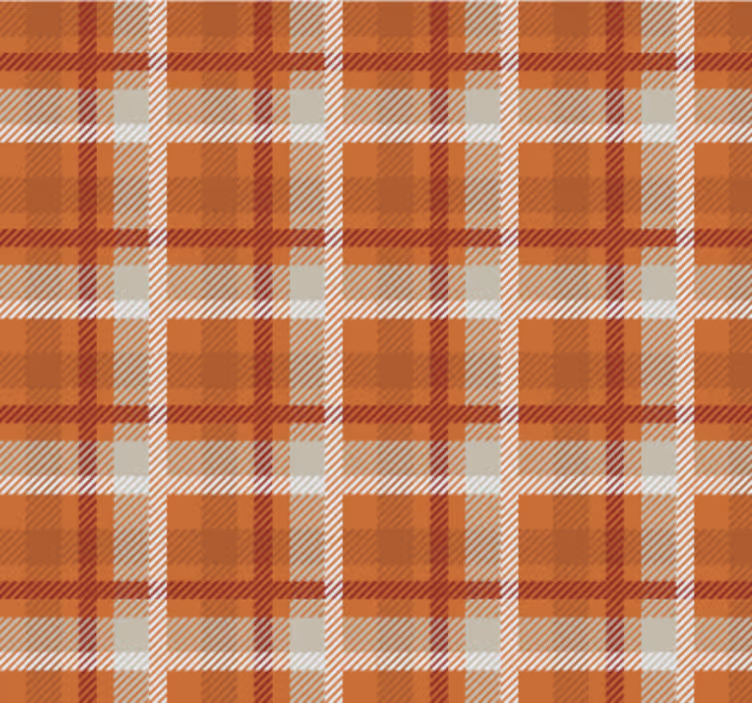 Behang woonkamer met plaidpatroon warmte - TenStickers