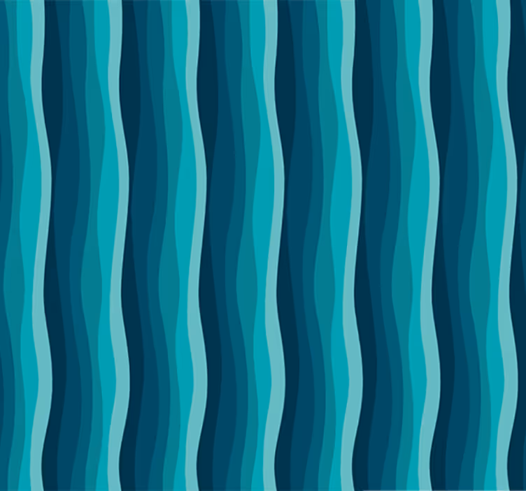 Behang woonkamer serene blauwe golven - TenStickers