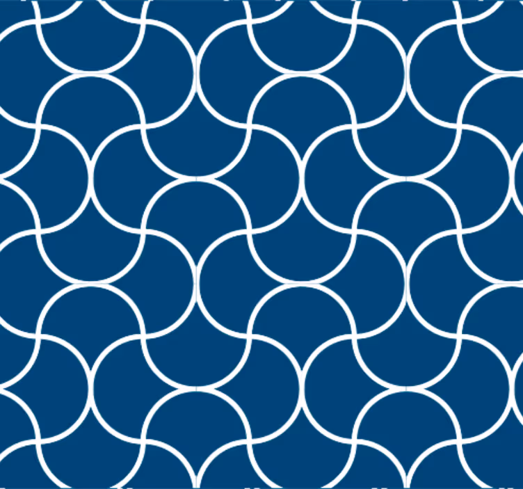 Behang badkamer geometrisch golfpatroon - TenStickers