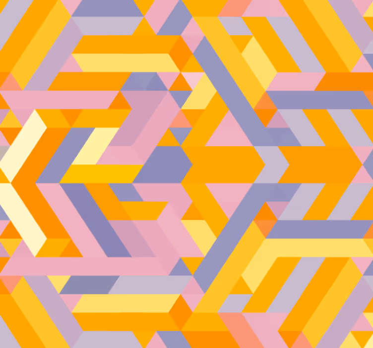 Behang badkamer geometrisch patroon overlap - TenStickers