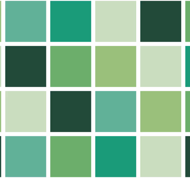 Behang badkamer groene kleurblokken - TenStickers
