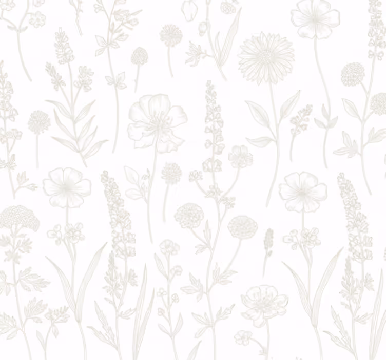Behang woonkamer botanische schetsroute - TenStickers