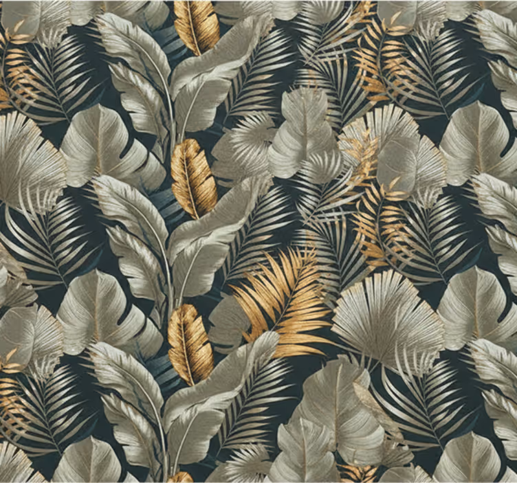 Behang woonkamer botanische en bloemmotieven - TenStickers