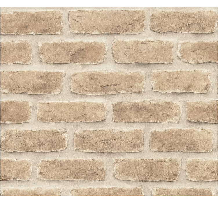 Behangpapier hoofdslaapkamer rustieke zandsteen baksteen - TenStickers