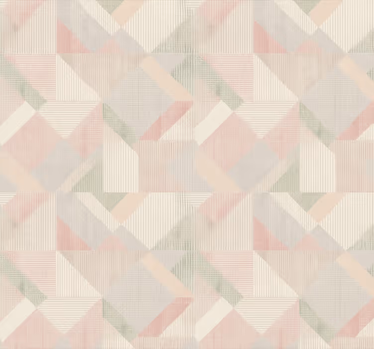 Behangpapier hoofdslaapkamer pastel geweven geometrisch - TenStickers