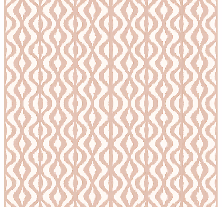 Behangpapier hoofdslaapkamer dusty rose ikat geometrisch - TenStickers