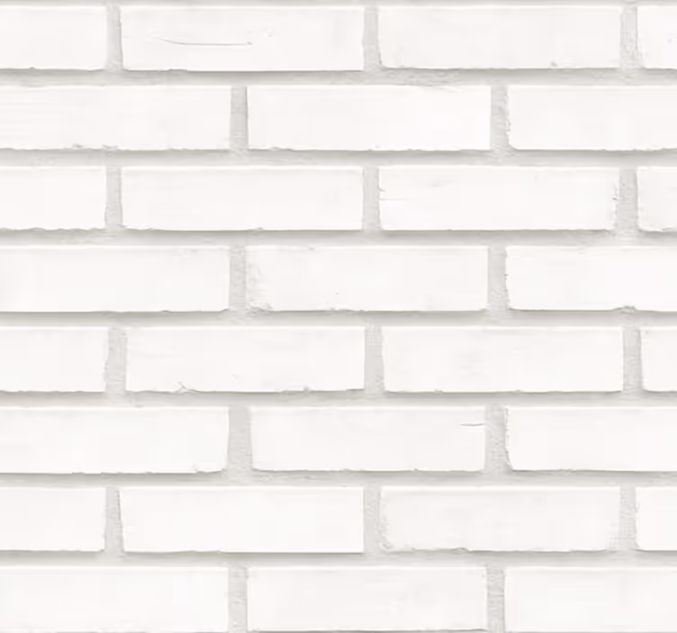 Behang woonkamer wit baksteen design - TenStickers