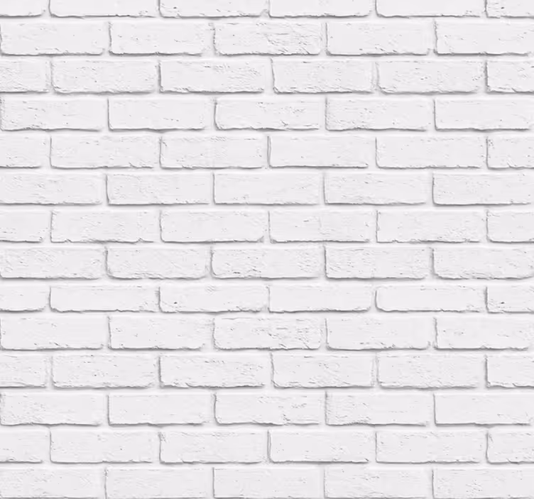 Behang woonkamer witte steen effect - TenStickers