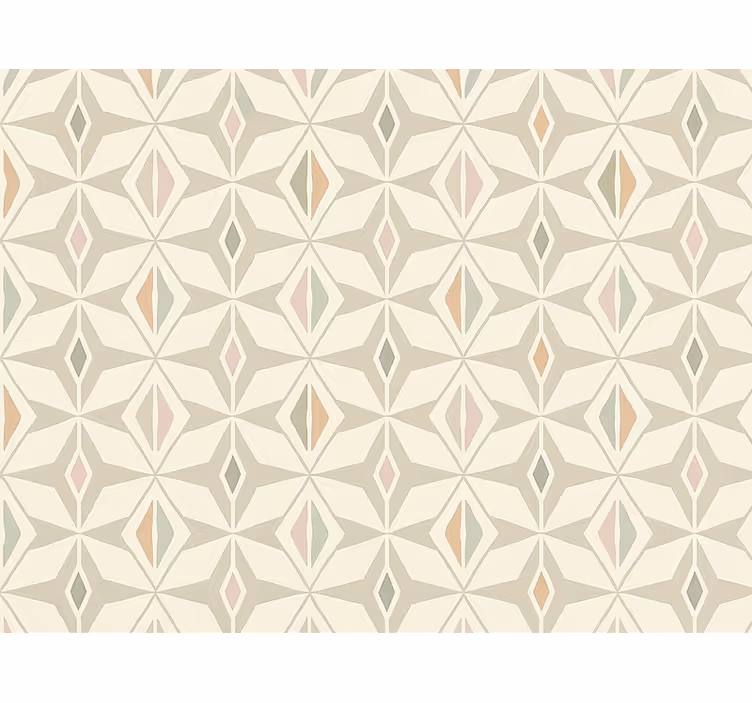 Behang woonkamer kleurrijk geometrisch - TenStickers