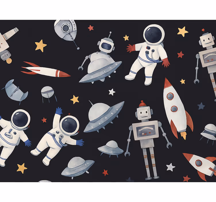 Behangpapier kinderkamer cosmic kids - TenStickers