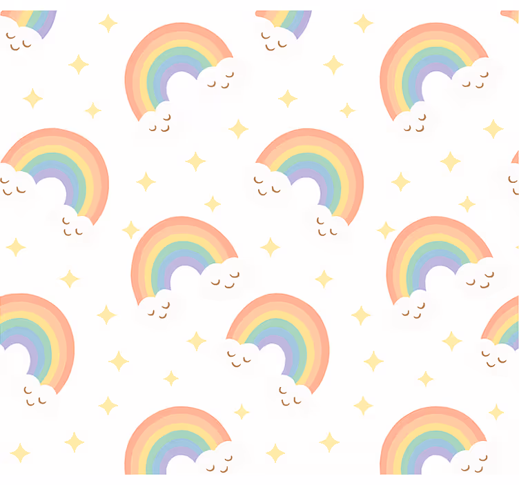 Behangpapier kinderkamer kids regenboog - TenStickers