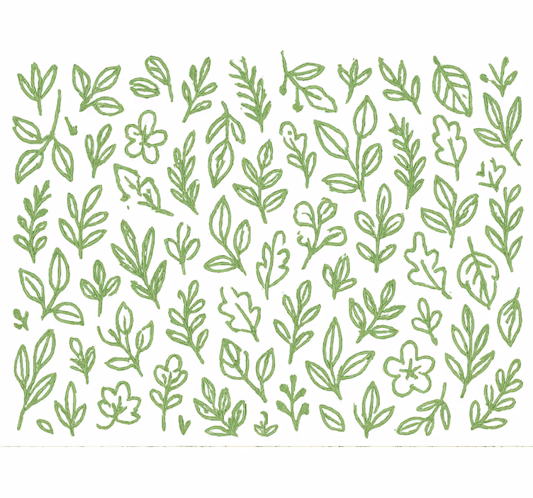 Behangpapier kinderkamer botanisch groen - TenStickers