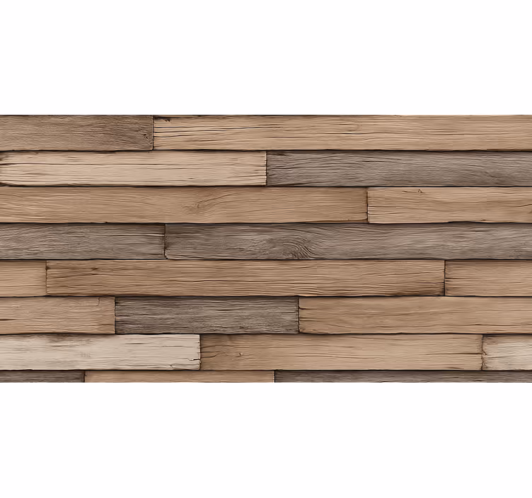 Behang woonkamer rustic 3d hout - TenStickers