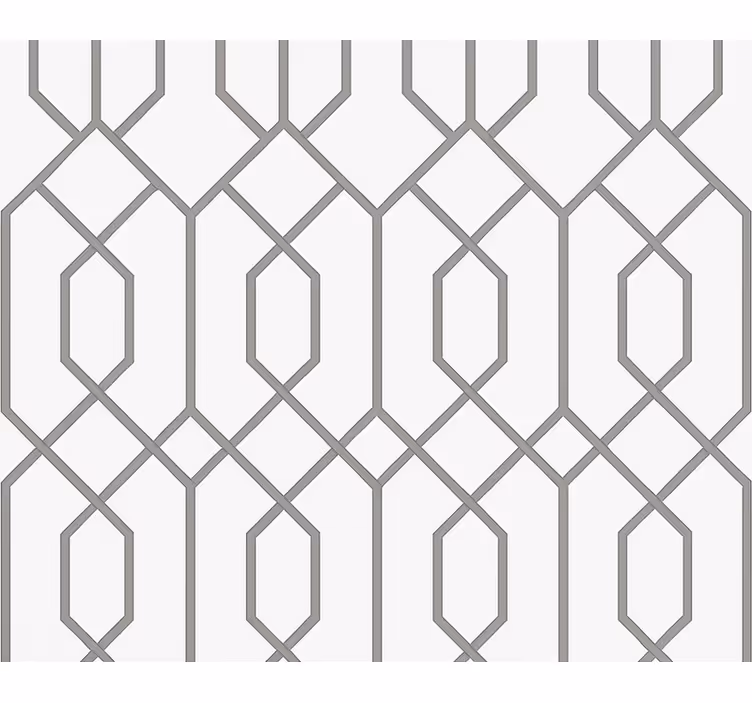Behang woonkamer grijs geometrisch - TenStickers