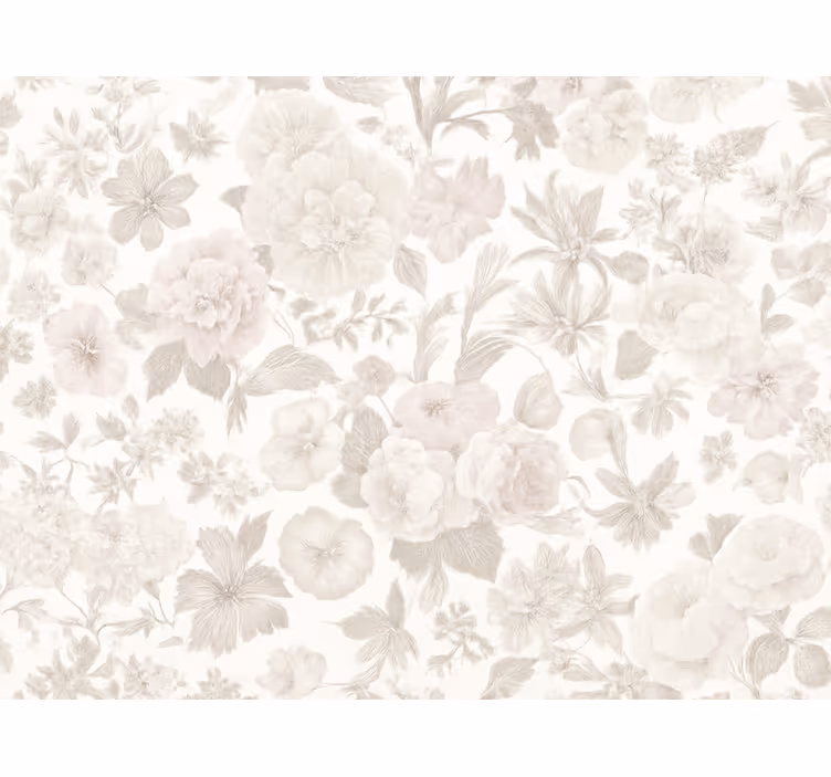 Hoofd slaapkamer behang papier vintage bloemig - TenStickers