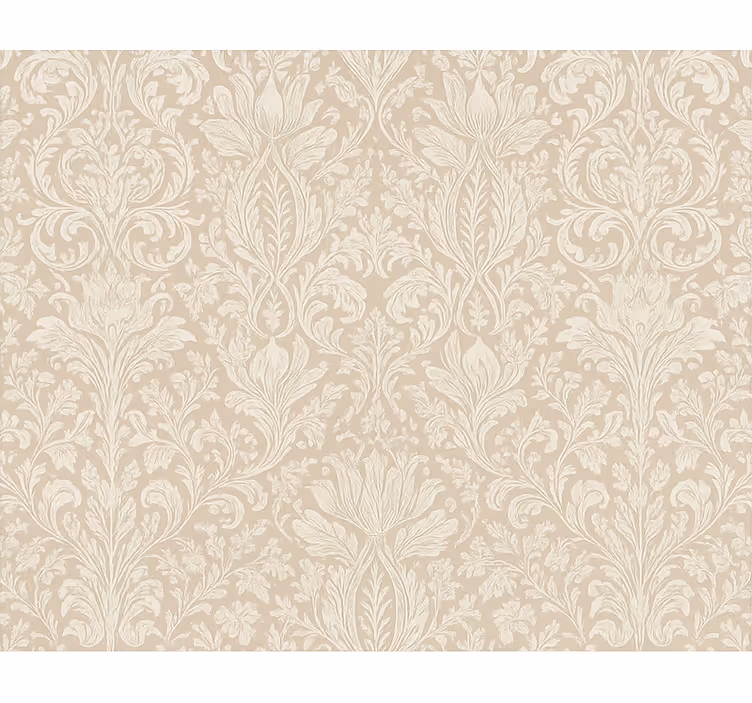 Hoofd slaapkamer behang papier classic beige bloemig - TenStickers