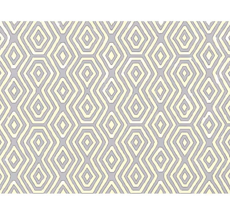 Behang woonkamer geometrisch blauw goud - TenStickers