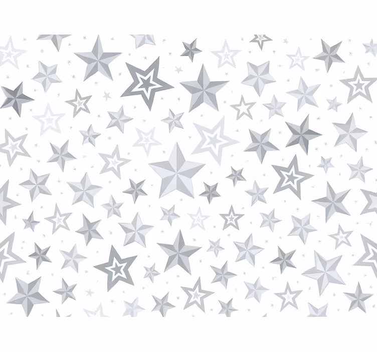 Behangpapier kinderkamer zilver sterrenpatroon - TenStickers