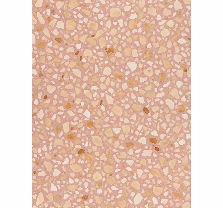 Bakstenen behang rose earth terrazzo - TenStickers
