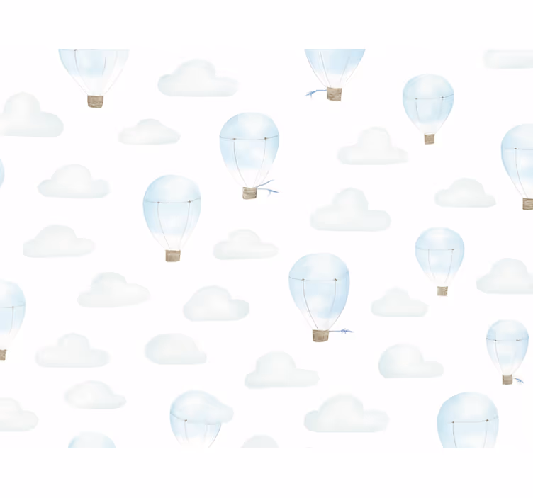 Behangpapier kinderkamer blauwe waterverf wolken - TenStickers