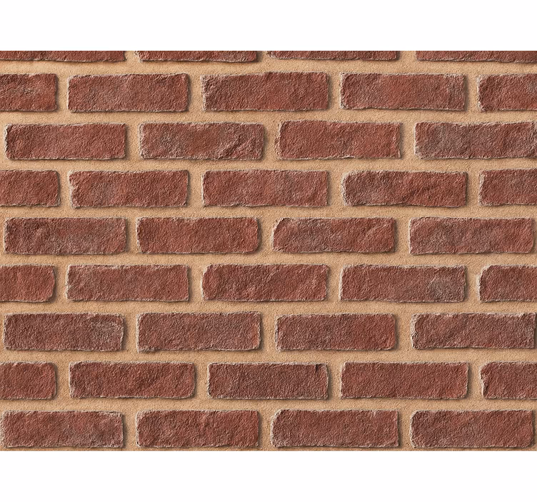 Behang baksteen verweerd rood baksteen - TenStickers