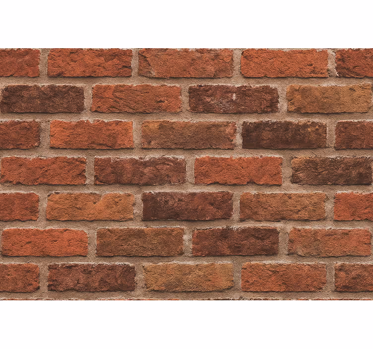 Behang woonkamer rood baksteen effect - TenStickers
