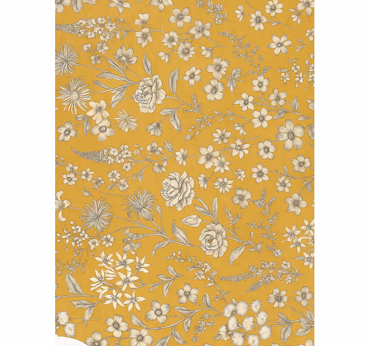 Behangpapier hoofdslaapkamer vintage bloemenpatroon - TenStickers