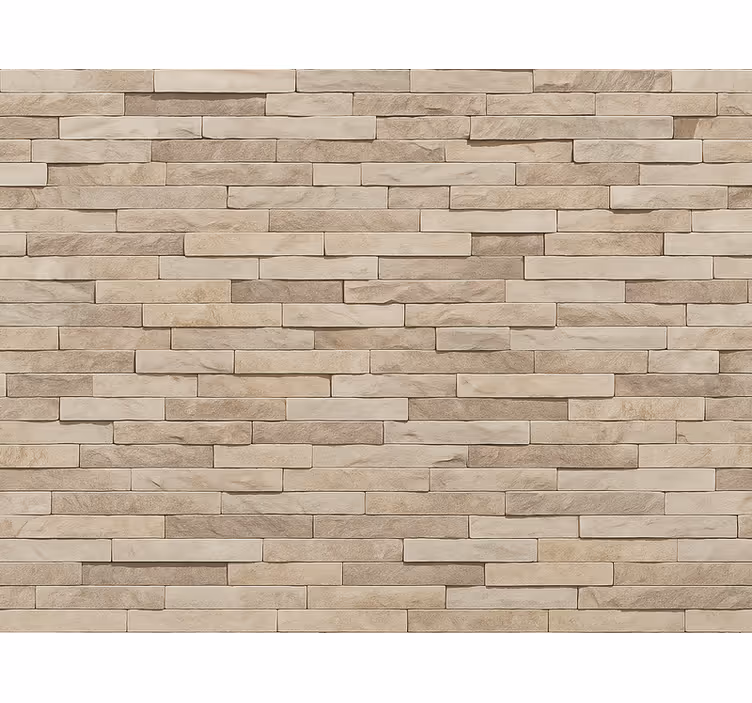 Behang woonkamer met gestructureerde steenlook - TenStickers