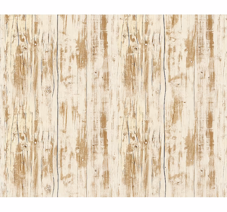 Behang woonkamer whitewashed wood plank - TenStickers