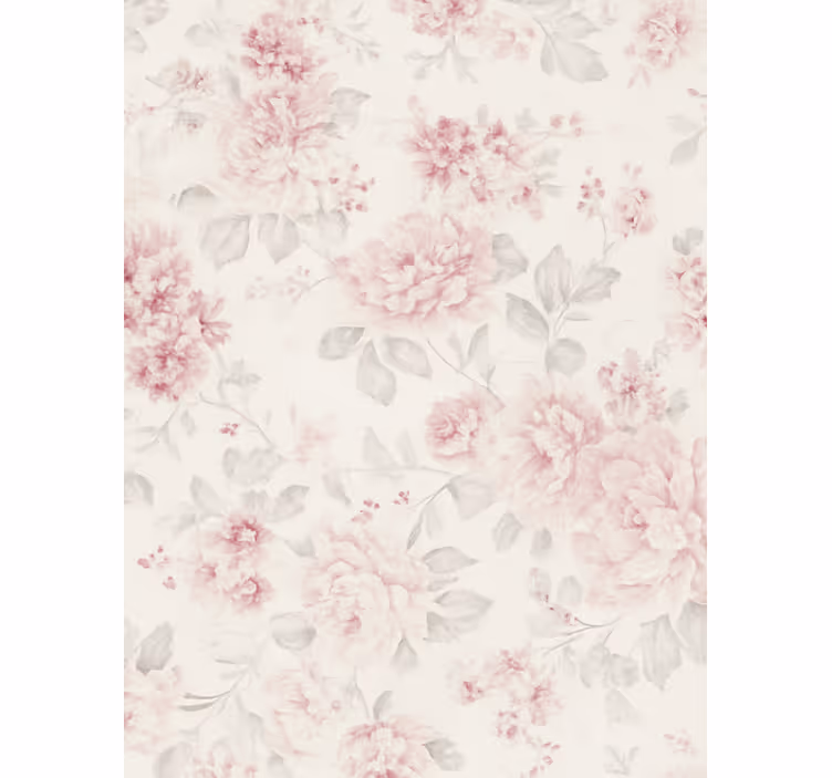 Hoofd slaapkamer behang papier vintage roze bloemenontwerp - TenStickers