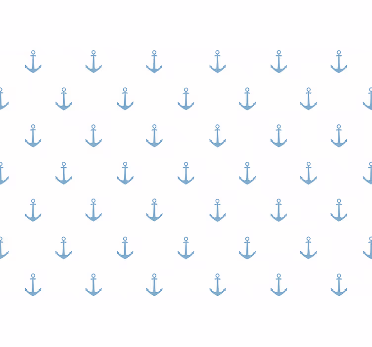 Behangpapier kinderkamer blauw anker ontwerp - TenStickers