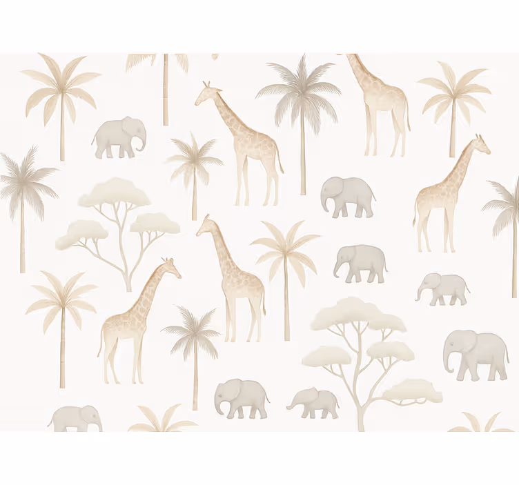 Behangpapier kinderkamer kids savannah - TenStickers
