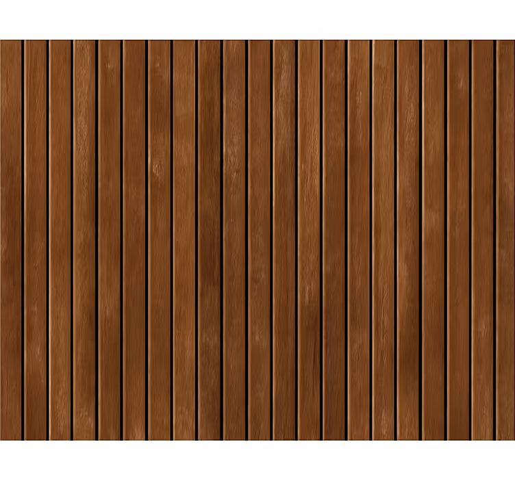 Behang woonkamer donkerbruin verticale houten planken - TenStickers