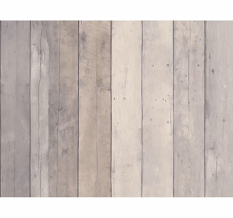 Behang woonkamer met gewassen houten paneel effect - TenStickers